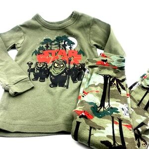 Gap Starwars Pajama Set Size 4 Years Boys Matching 2pc Organic Cotton Sleepwear